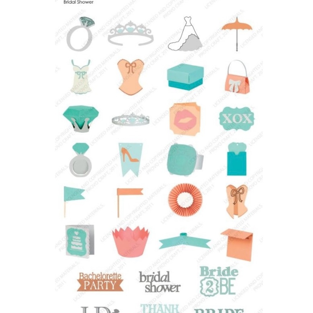 Cricut events BRIDAL SHOWER shapes